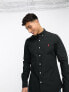 Фото #1 товара Polo Ralph Lauren player logo slim fit poplin shirt button-down in black