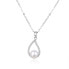 Elegant silver necklace with real pearl AGS984 / 47P