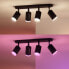 Фото #7 товара Signify Philips Hue White and colour ambience Fugato quadruple spotlight - Smart ceiling light - Black - Bluetooth - LED - GU10 - 5.5 W