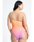 Фото #2 товара Plus Size One Strap Cutout Detail One Piece - 30, Sunset