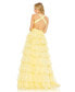 Фото #1 товара Women's Chiffon Layered Cut Out Ball gown