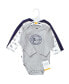 ფოტო #3 პროდუქტის Baby Boys Cotton Long-Sleeve Bodysuits, Aviation, 3-Pack