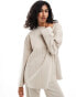 Фото #1 товара ASOS DESIGN supersoft wide rib co-ord jumper in warm cream