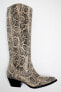 Фото #2 товара Ботинки женские ZARA в стиле ковбой с рисунком под кожу змеи