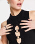 Фото #8 товара Bershka ring detail cut out knitted midi dress in black