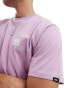 Vans checkerboard left chest logo short sleeve t-shirt in lavender