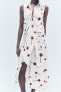 Фото #1 товара Платье-рубашка из поплина с принтом — zw collection ZARA