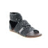 Фото #2 товара Roan by Bed Stu Clio F850010 Womens Black Leather Zipper Strap Sandals Shoes 6