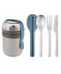 Leo to-Go Dual Lunch Box and Flatware Set