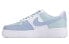 【定制球鞋】 Nike Air Force 1 Low 空军一号 手绘 简约 莫兰迪鸳鸯配色 个性 低帮 板鞋 女款 蓝绿白 / Кроссовки Nike Air Force DD8959-100