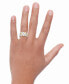 ფოტო #2 პროდუქტის Men's Diamond Diagonal Ring (1/4 ct. t.w.) in Sterling Silver & 18k Gold-Plate