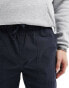 ASOS DESIGN pull on cargo jogger in washed navy with elasticated waist