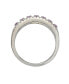 Фото #2 товара Pink Sapphire & Lab-Grown White Sapphire Color-Pop Half Band Ring in Sterling Silver by Suzy Levian