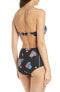 Фото #2 товара Tory Burch 285301 Women's Color Blocked Bikini Top, Black Tea Rose, Size XS
