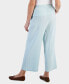 Фото #2 товара Women's Cotton Gauze Wide-Leg Pants, Created for Macy's