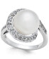 Фото #1 товара Кольцо Macy's South Sea Pearl Diamond White Gold.