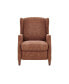 Wingback Fabric Push Back Recliner with Rivet Detailing