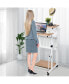 Height Adjustable Computer Standing Desk w/wheels & Footrest