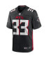 Фото #3 товара Men's Michael Turner Black Atlanta Falcons Game Retired Player Jersey