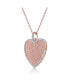Фото #2 товара Sterling Silver 18K Rose Gold Plated Heart Pendant Necklace