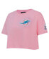 Women's Pink Miami Dolphins Cropped Boxy T-shirt