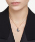 Фото #5 товара Swarovski rose Gold-Tone Crystal Moon & Imitation Pearl Pendant Necklace, 15-3/4" + 2-3/4" extender