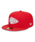 Фото #2 товара Men's Red Kansas City Chiefs Active Ballistic 59fifty Fitted Hat