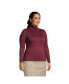 Фото #3 товара Plus Size Lightweight Fitted Long Sleeve Turtleneck Tee