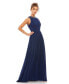 Women's Ieena Bejeweled Neckline Pleated Chiffon Gown