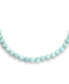 Bling Jewelry amazonite Light Aqua Blue Round Gem Stone 10MM Bead Strand Necklace Western Jewelry For Women Silver Plated Clasp 16 Inch