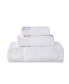 Фото #1 товара Wisteria Floral Embroidered Jacquard Border Cotton Bath Towel Set, 2 Pieces