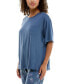 ფოტო #2 პროდუქტის Women's Round-Neck Dolman-Sleeve Pajama Shirt