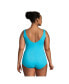 Фото #3 товара Plus Size Scoop Neck Soft Cup Tugless Sporty One Piece Swimsuit