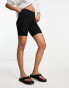 ASOS DESIGN 2 pack basic legging shorts in black