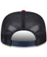 Фото #2 товара Men's White/Red Atlanta Braves Team Foam Front A-Frame Trucker 9Fifty Snapback Hat