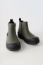 Rubberised ankle boots