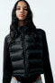 Contrast puffer jacket