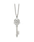 Фото #1 товара Chisel polished Heart Key Pendant on a Cable Chain Necklace