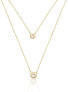 Elegant double gold plated necklace SVLN0474SH2GO45