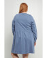 Plus Size Knit Unbalanced Seam Dress