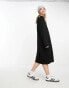 Monki long sleeve knitted midi dress in black 2XL - фото #4