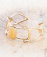 Luster Genuine Yellow Agate Rectangle Cuff Bracelet