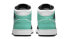 Jordan Air Jordan 1 mid "island green" 减震防滑耐磨 中帮 复古篮球鞋 男款 蓝黑白