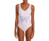Фото #1 товара Ganni Women's Graphic Deep Cut One Piece Swimsuit, Light Lilac Size S 36