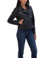 Фото #3 товара Women's Faux Leather Biker Jacket