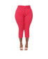 Plus Size Kitschy Shaped Pocket Smarty Pants Capris