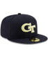 Фото #4 товара Men's Navy Georgia Tech Yellow Jackets Primary Team Logo Basic 59FIFTY Fitted Hat