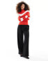 Фото #2 товара Mango wave stripe jumper in red and white