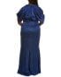 Фото #2 товара Teri Jon By Rickie Freeman Draped Gown Women's Blue 2