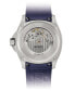 ფოტო #2 პროდუქტის Men's Swiss Automatic Multifort Blue Rubber Strap Watch 41mm